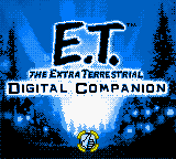 ET the Extra Terrestrial: Digital Companion title screen for GameBoy Color